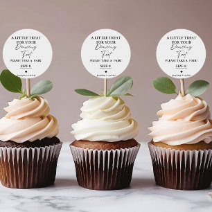 Moderne kleine Treat voor dansende voeten Trouwbor Ronde Sticker