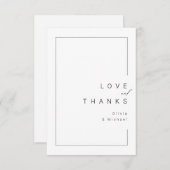 Moderne kleine typografie bruiloft bedankt (Voorkant / Achterkant)