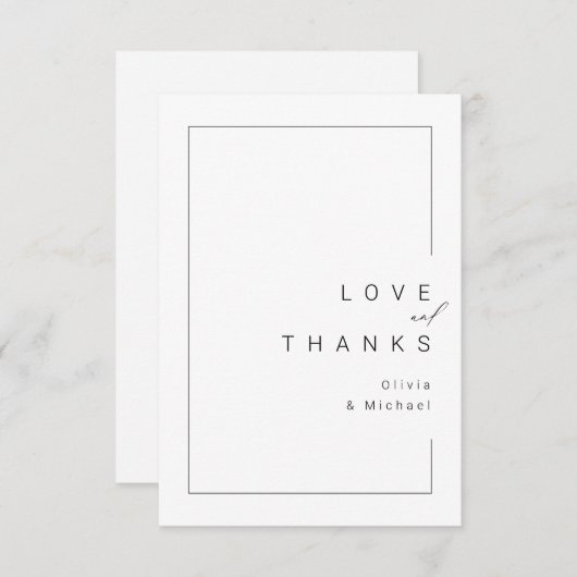 Moderne kleine typografie bruiloft bedankt (Voorkant / Achterkant)