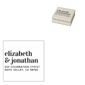 Moderne kleine weduwschap Naam Rendement Adres Rubberstempel (Gestempeld)