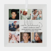 Moderne kleinkinderen Foto Collage Glass Ornament (Achterkant)