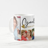 Moderne kleinkinderen maken het leven groots met f koffiemok (Voorkant links)