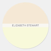 Moderne klep- en gele envelop ronde sticker (Voorkant)