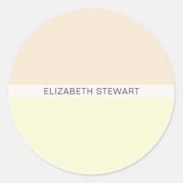 Moderne klep- en gele envelop ronde sticker