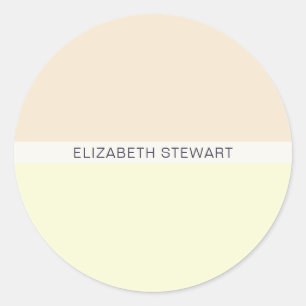 Moderne klep- en gele envelop ronde sticker