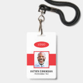 Moderne Kleur Aangepaste Logo Werknemer Naam Barco Badge (Voorkant met koord)