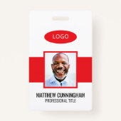 Moderne Kleur Aangepaste Logo Werknemer Naam Barco Badge (Voorkant)