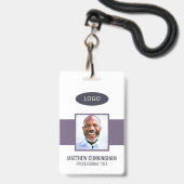 Moderne Kleur Aangepaste Logo Werknemer Naam Barco Badge (Voorkant met koord)