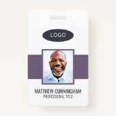 Moderne Kleur Aangepaste Logo Werknemer Naam Barco Badge (Voorkant)