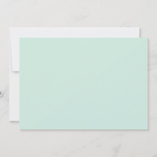 Moderne Kleur Blok Mint Groene Foto bruiloft Save The Date (Achterkant)