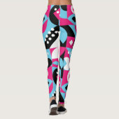 Moderne Kleur Burst Geometrisch Abstract Meesterwe Leggings (Achterkant)