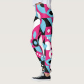 Moderne Kleur Burst Geometrisch Abstract Meesterwe Leggings (Links)