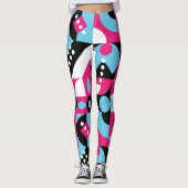 Moderne Kleur Burst Geometrisch Abstract Meesterwe Leggings (Voorkant)