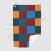 Moderne kleur geruit schaakbord golfhanddoek (Insitu)