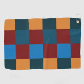 Moderne kleur geruit schaakbord golfhanddoek (Horizontaal)