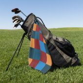 Moderne kleur geruit schaakbord golfhanddoek (Groen)