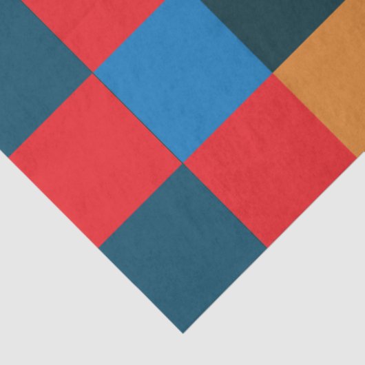 Moderne kleur geruit schaakbord tissuepapier (Detail)