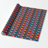 Moderne kleur geruite schaakbord cadeaupapier (Uitgerold)