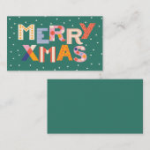 MODERNE KLEUR POP MERRY XMAS NOTITIEKAARTJE (Voorkant / Achterkant)