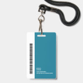Moderne Kleur Ronde Logo Werknemer Naam Barcode Badge (Achterkant met koord)