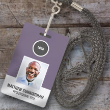 Moderne Kleur Ronde Logo Werknemer Naam Barcode