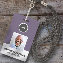 Moderne Kleur Ronde Logo Werknemer Naam Barcode Badge