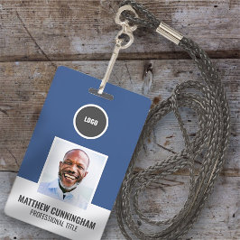 Moderne Kleur Ronde Logo Werknemer Naam Barcode Badge