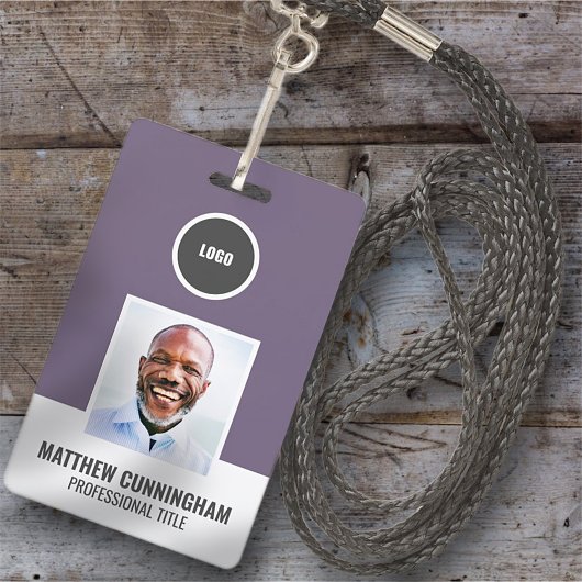Moderne Kleur Ronde Logo Werknemer Naam Barcode Badge