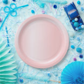 Moderne Kleur Roze Roosgoud Trendy Sjabloon Papieren Bordje (Feest)