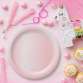 Moderne Kleur Roze Roosgoud Trendy Sjabloon Papieren Bordje (Feest)