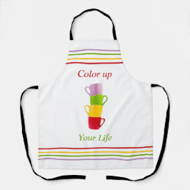 Moderne kleur voor je levenskoffie mok schort