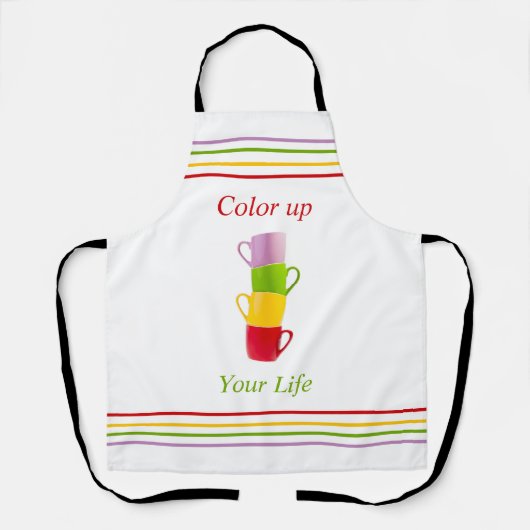 Moderne kleur voor je levenskoffie mok schort (Voorkant)