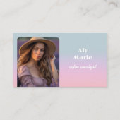Moderne Kleuranalist Persoonlijke Stylist Logo Visitekaartje (Achterkant)