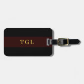 Moderne Kleurblok Aangepaste Monogram Bagagelabel (Voorkant horizontaal)