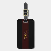 Moderne Kleurblok Aangepaste Monogram Bagagelabel (Voorkant verticaal)