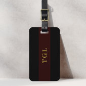 Moderne Kleurblok Aangepaste Monogram Bagagelabel