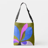 Moderne Kleurblok Botanische Tote Tas (Achterkant)