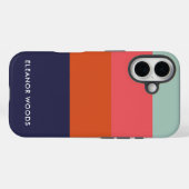 Moderne Kleurblok Brede Strepen Persoonlijk Case-Mate iPhone Case (Achterkant (horizontaal))
