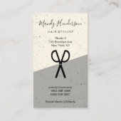 Moderne Kleurblok Gesprokkeld | Schaar Logo Visitekaartje (Achterkant)