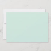 Moderne Kleurblok Mintgroene Foto Bruiloft Save The Date (Achterkant)