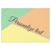 Moderne Kleurblok Pastel Mint & Perzik Aangepaste Tafelkleed (Voorkant (Horizontaal))