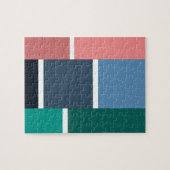 Moderne Kleurblok Tegelpatroon Legpuzzel (Horizontaal)