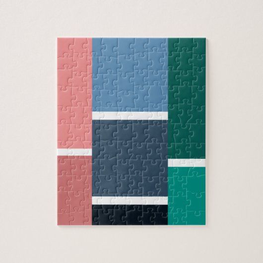 Moderne Kleurblok Tegelpatroon Legpuzzel (Verticaal)