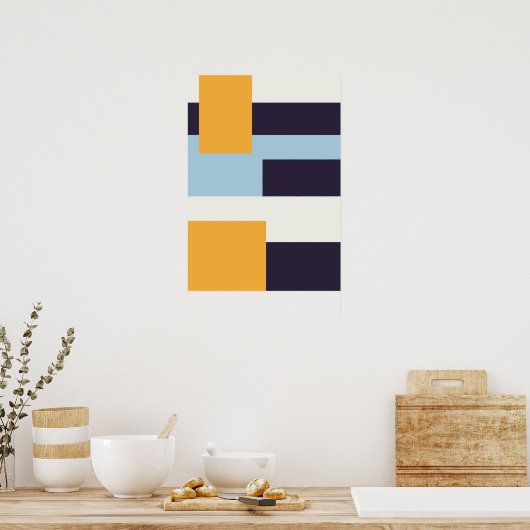Moderne kleurblokkerende poster (Keuken)