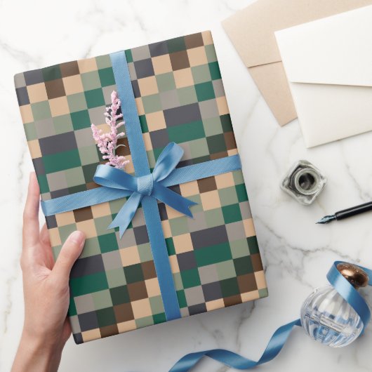 Moderne kleurcontroles dambord cadeaupapier (Geschenken)
