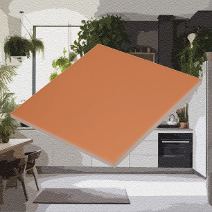 Moderne Kleuren - Aardse Oranje Paarse Keramische  Tegeltje