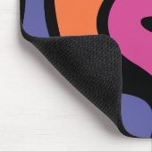 Moderne kleuren abstract patroon Roze Blauw Zwart Muismat (Hoek)