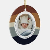 Moderne kleuren blokkeren mijn eerste kerstkleur keramisch ornament (Rechts)