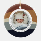 Moderne kleuren blokkeren mijn eerste kerstkleur keramisch ornament (Achterkant)