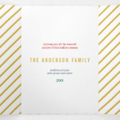 Moderne  kleuren Christmas Multi Photo Drieluik Wenskaart (Binnenkant midden)